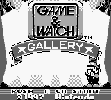 Game & Watch Gallery title screen for GameBoy